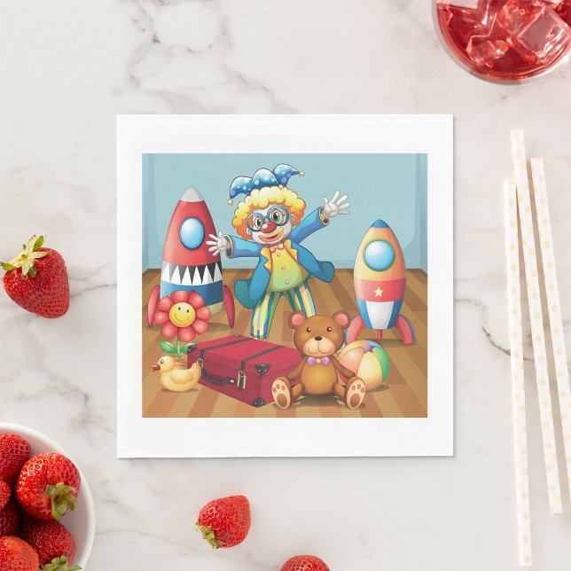 Clown And Toys Paper Napkins (Creator Uploaded)
