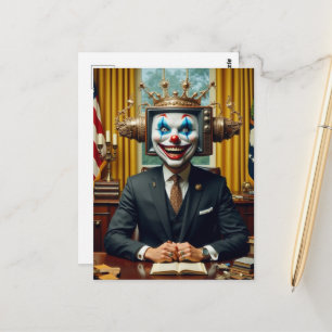 Clown at the Desk Postcard