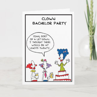 Clown Bachelor Party Thank You Card
