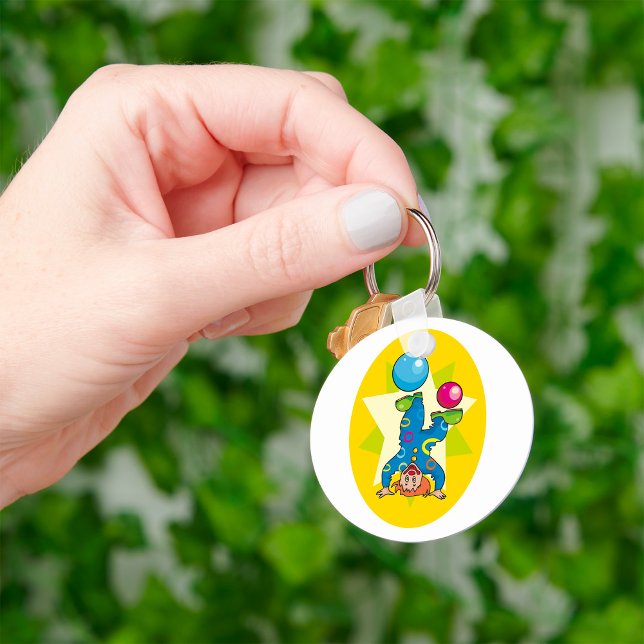 Clown Balancing Balls Fun Circus Key Ring (Creator Uploaded)