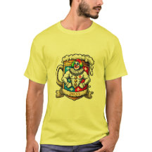 Clown, beer mug, bodybuilding carnival