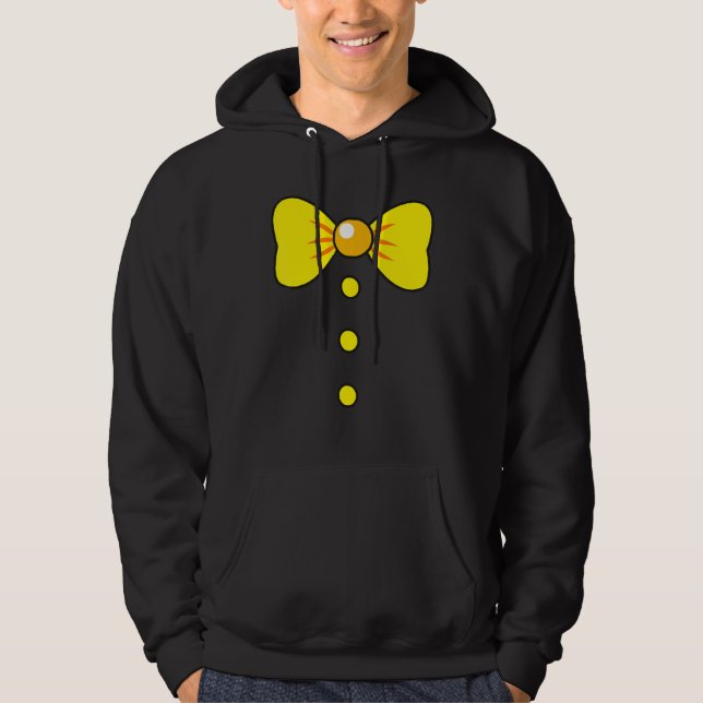 Clown Big Bow Tie Tacky Clown Outfit For Halloween Hoodie (Front)