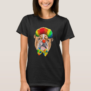 Clown Bulldog Circus Dog T-Shirt