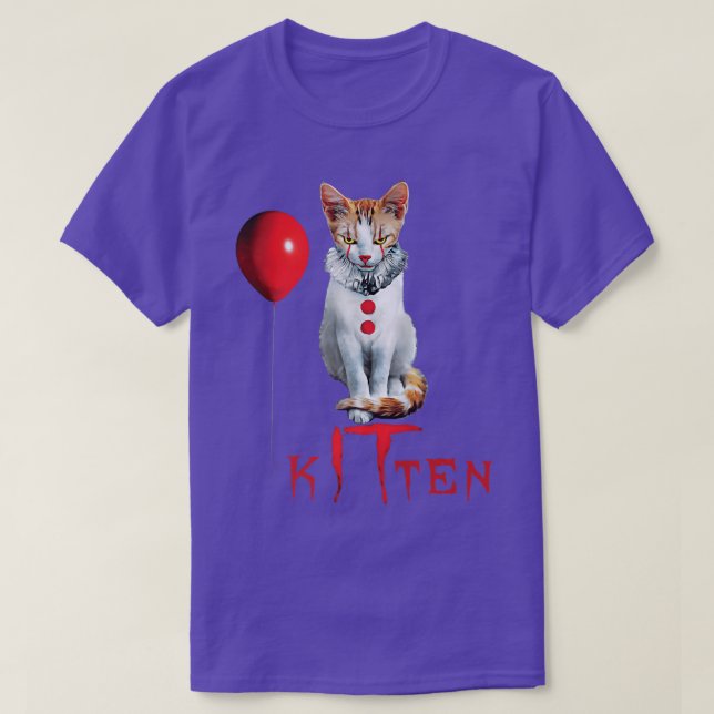 Clown Cat Kitten Halloween  T-Shirt (Design Front)