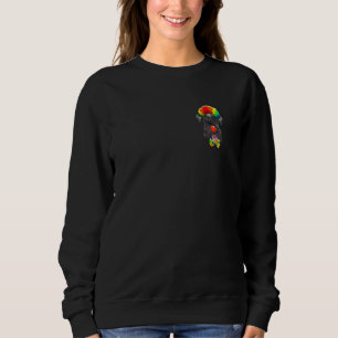 Clown Cesky Terrier Circus Dog Pocket Sweatshirt