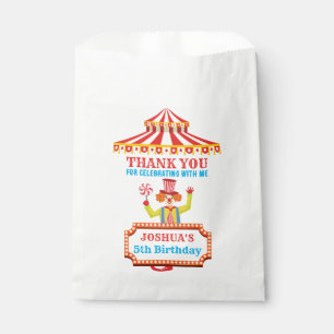Clown circus carnival birthday party custom favour bags