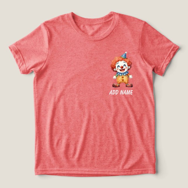 Clown Circus Humour Tri-Blend Shirt (Design Front)