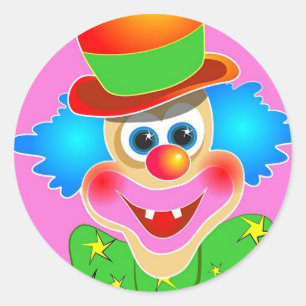 Clown Classic Round Sticker
