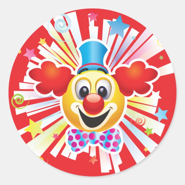 Clown Classic Round Sticker (Front)