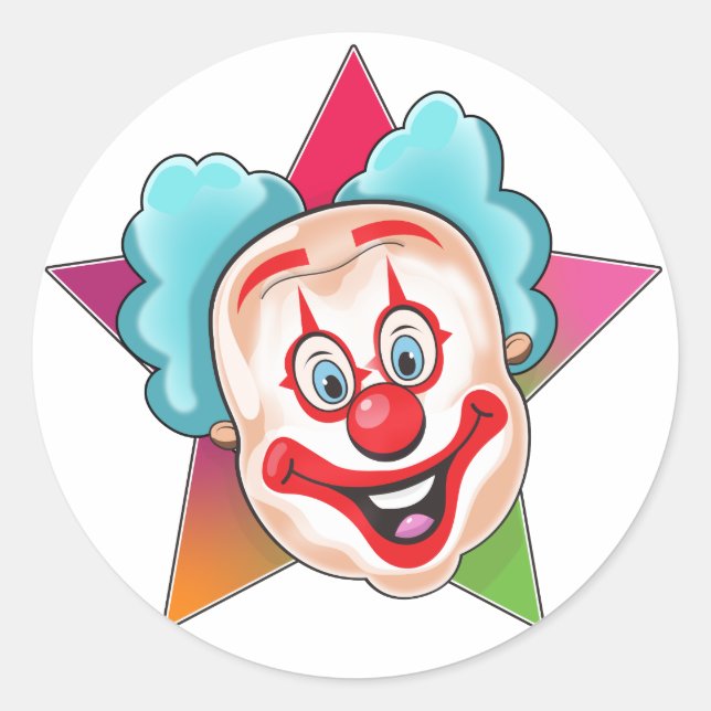 Clown Classic Round Sticker (Front)