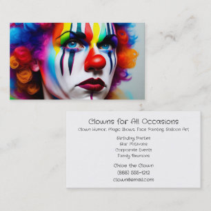 Clown Clowns for Birthday Parties Business Cards
