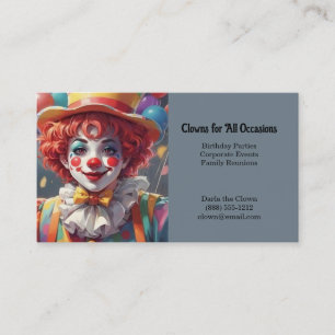 Clown Clowns for Birthday Parties Business Cards
