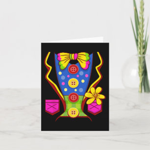 Clown Costume for Kids Men Women- Halloween Outfit Card