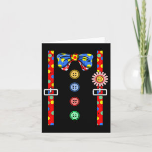 Clown Costume Halloween Vintage  Card