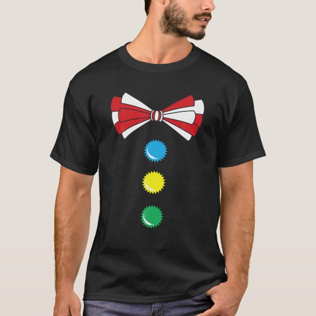 Clown Costume Men Women Circus Halloween Funny T-Shirt (Front)