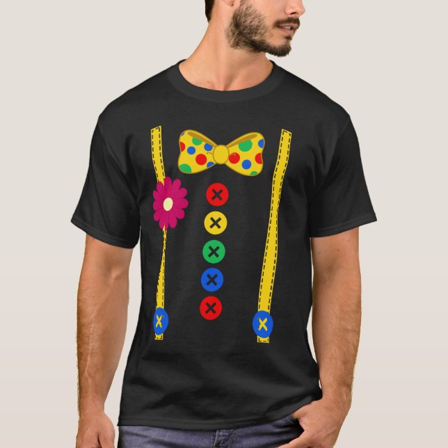 Clown Costume T-Shirt Funny Circus Halloween (Front)