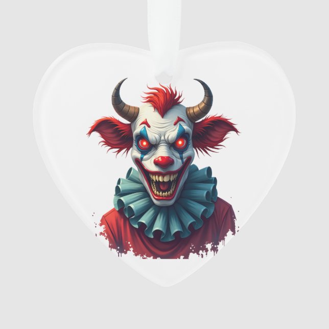 Clown Cow of Terror Ornament (Front)