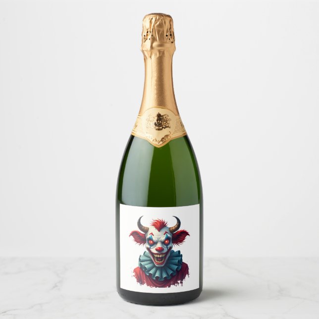 Clown Cow of Terror Sparkling Wine Label (Front)