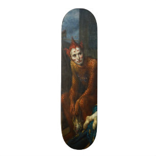 clown cry on skateboard deck