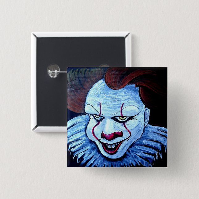 Clown:Evil 15 Cm Square Badge (Front & Back)
