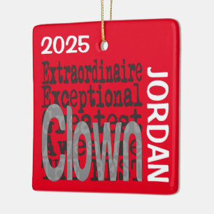 Clown Extraordinaire CUSTOM Ceramic Ornament
