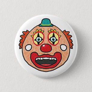 Clown Face 6 Cm Round Badge