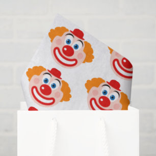 Clown face gift wrap tissue paper