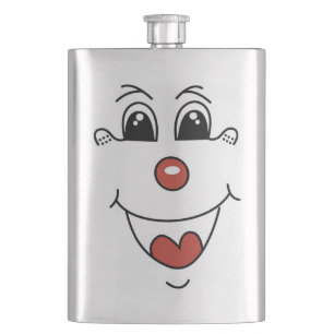 CLOWN FACE HIP FLASK