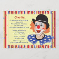 Clown Face Invitation