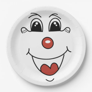 CLOWN FACE PAPER PLATE
