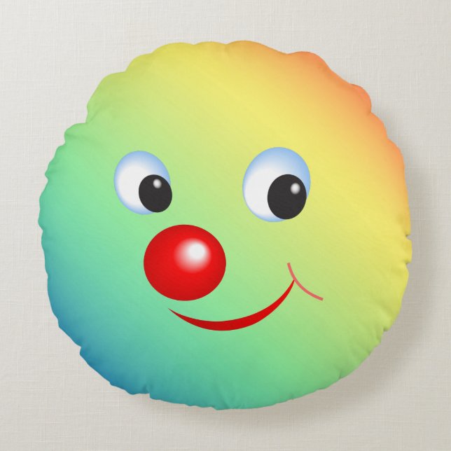 Clown Face Round Cushion (Front)