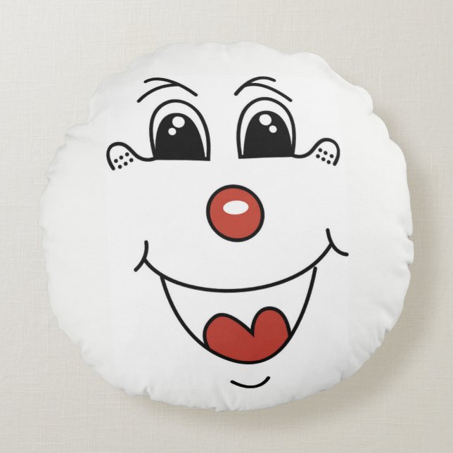 CLOWN FACE ROUND CUSHION (Front)