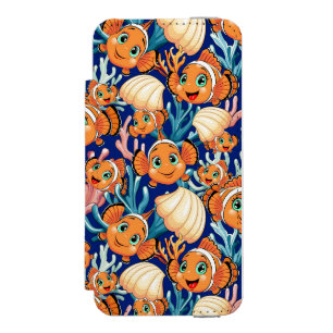 Clown fish Cartoon cute Family Underwater Incipio Watson™ iPhone 5 Wallet Case