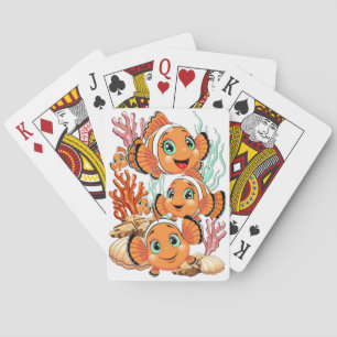 Clown fish Cartoon cute Family Underwater Playing Cards