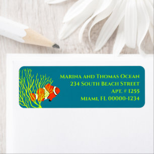Clown Fish Coral Sea Themed Four Lines