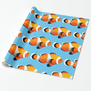 Clown Fish Fun Kids Pattern Wrapping Paper