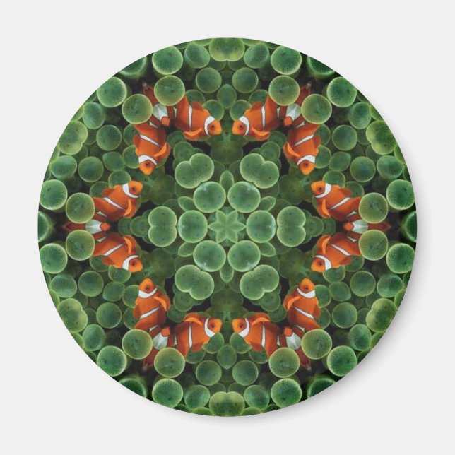 Clown Fish Green Pods Magnet (Front)