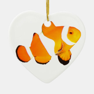 Clown Fish Heart Christmas Ornament