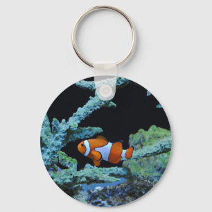 Clown Fish in Coral Key Ring