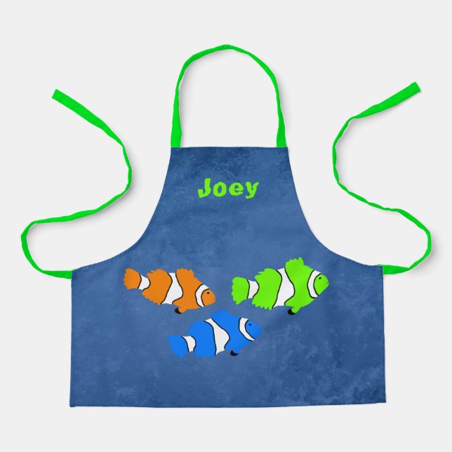 Clown Fish Kid Chef Custom Apron (Front)