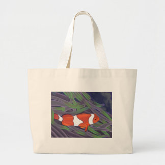 clown fish large tote bag