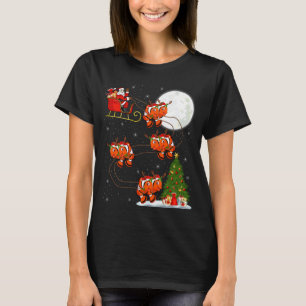 Clown Fish Santa Sleigh Flying Funny Magical Chris T-Shirt