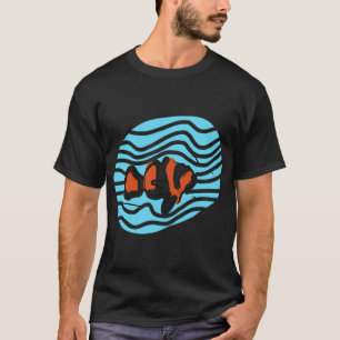 Clown fish sea lines minimalist biologist T-Shirt
