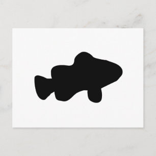 Clown Fish Silhouette Postcard