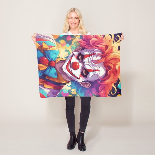 Clown Fleece Blanket, 30"x40" (In Situ)