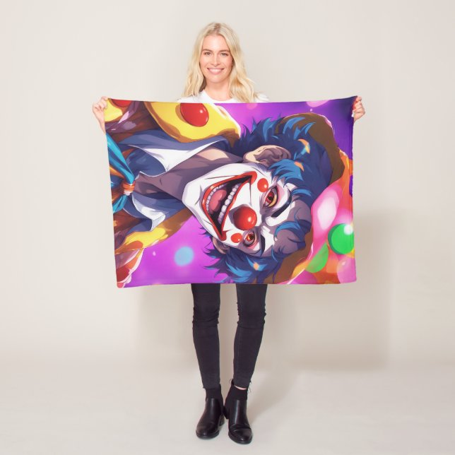 Clown Fleece Blanket, 30"x40" (In Situ)