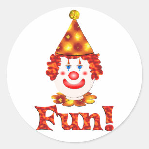 Clown Fun Classic Round Sticker