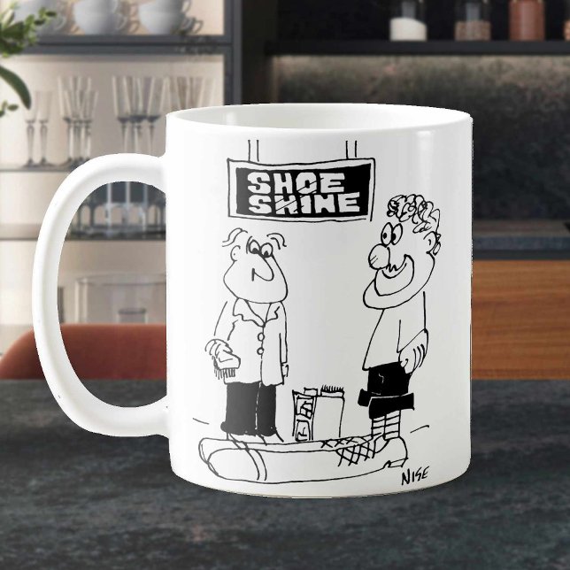 Clown Goes for a Shoe Shine. Funny Coffee Mug (Creator Uploaded)