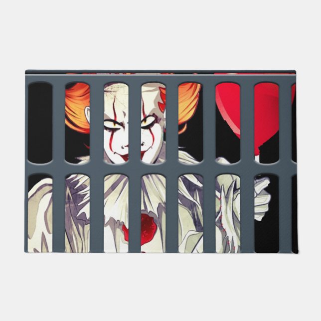 Clown Halloween Door Mat (Front)