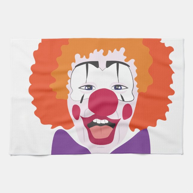 Clown Head Tea Towel (Horizontal)